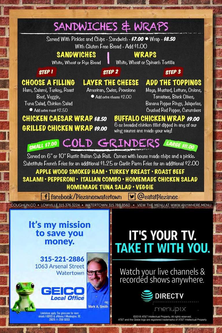 Piezanos - Yonkers, NY menu_pic