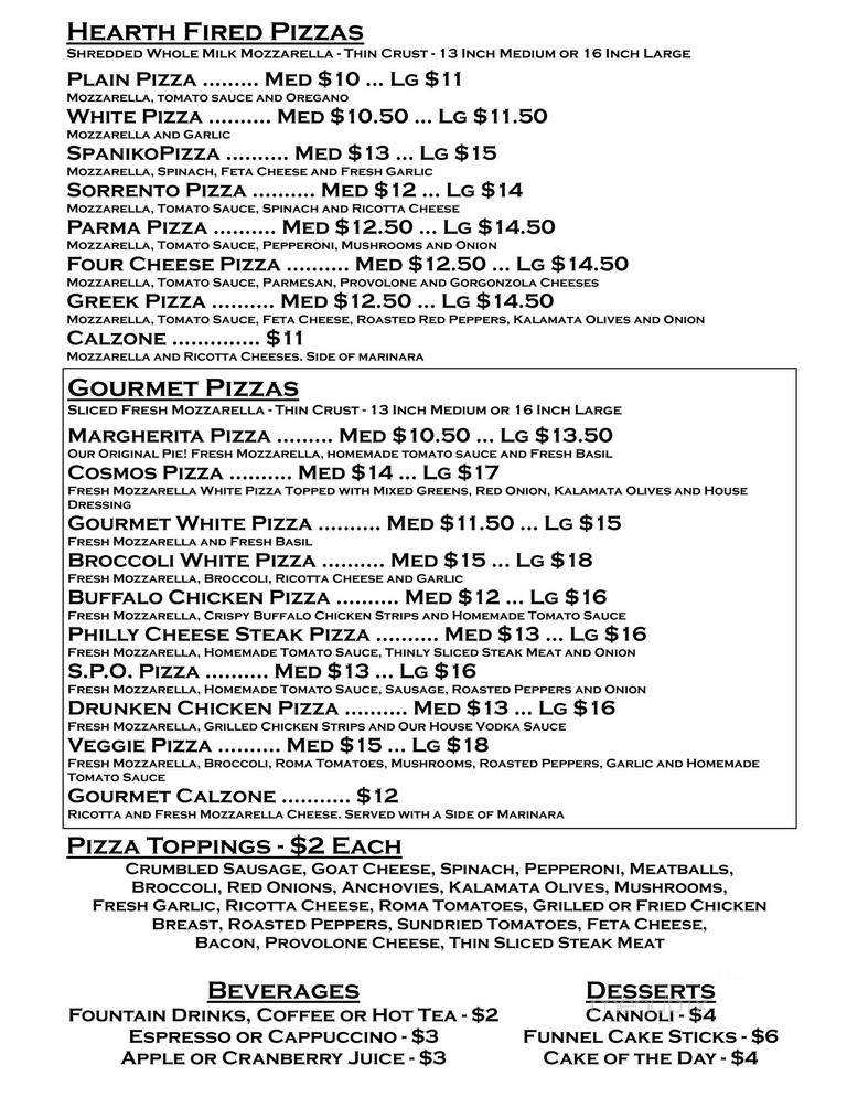 Cosmos Resturant - Fairless Hills, PA menu_pic