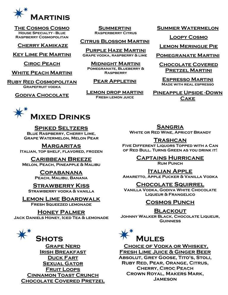 Cosmos Resturant - Fairless Hills, PA menu_pic