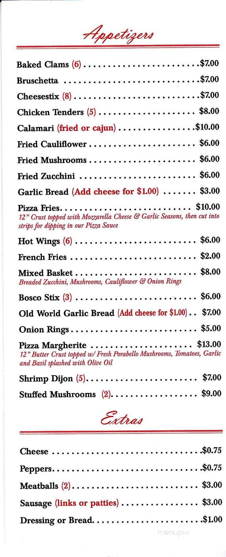 Giuseppe's Pizza - Blue Island, IL menu_pic