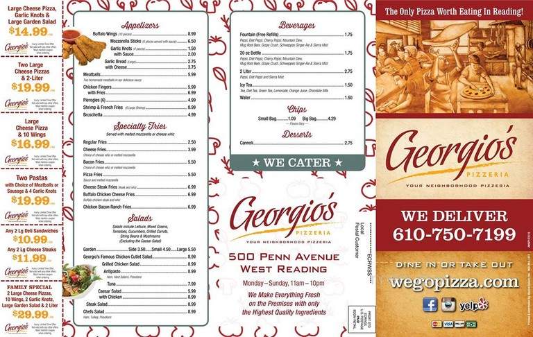 Georgio's Pizzeria - West Reading, PA menu_pic