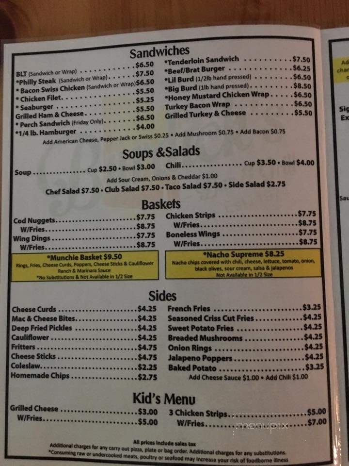 Burdick's Bar & Grill - Luxemburg, WI menu_pic