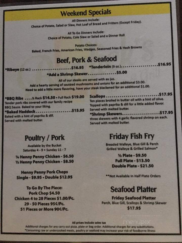 Burdick's Bar & Grill - Luxemburg, WI menu_pic