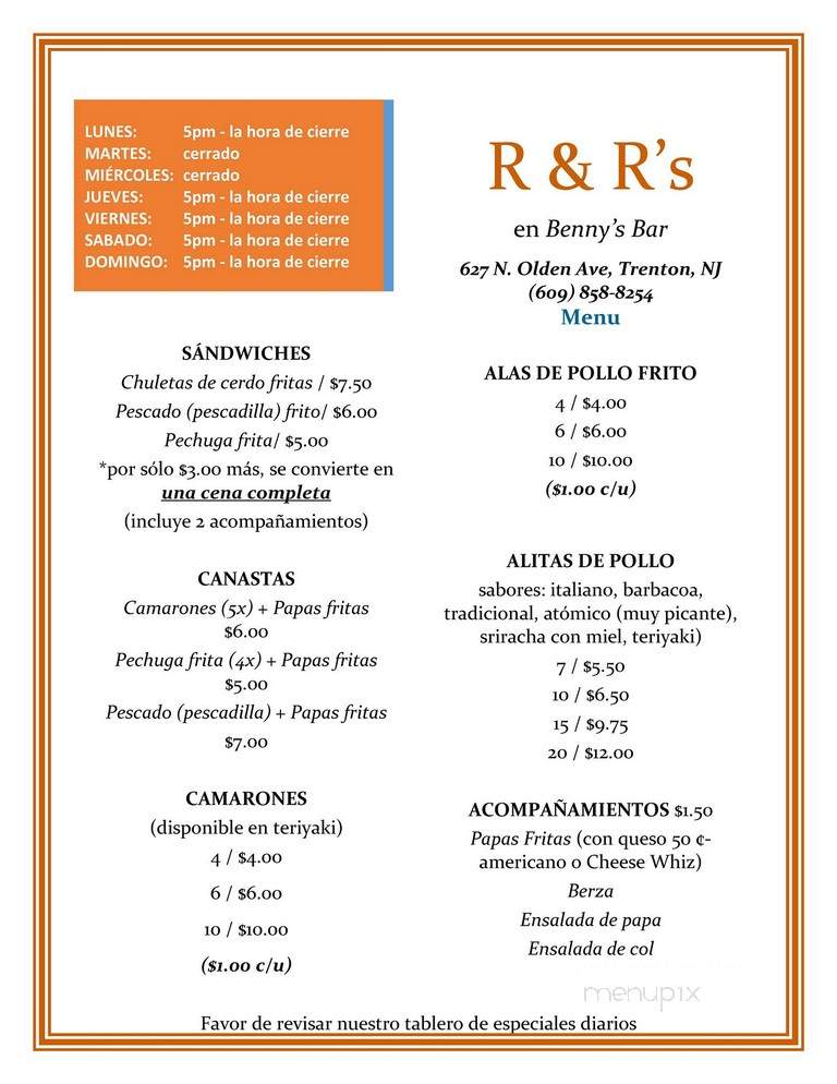 Bistro on Olden - Trenton, NJ menu_pic