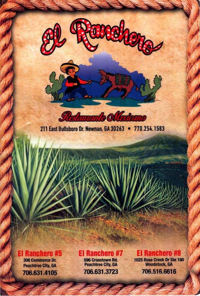 El Ranchero Restaurante Mexicano - Newnan, GA menu_pic
