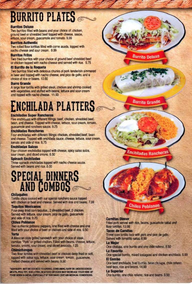 El Ranchero Restaurante Mexicano - Newnan, GA menu_pic