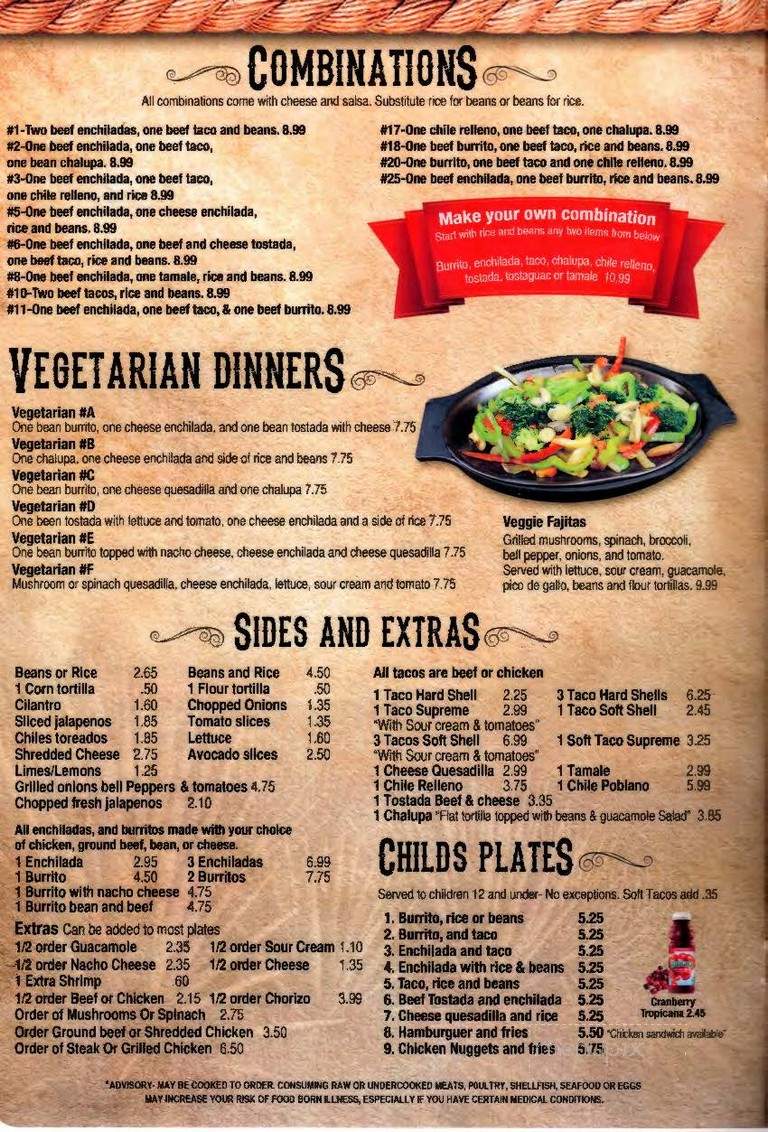 El Ranchero Restaurante Mexicano - Newnan, GA menu_pic