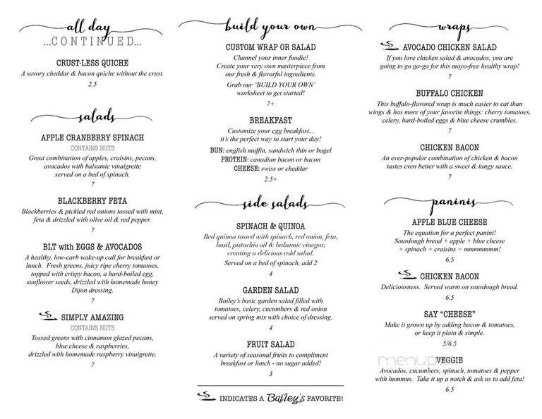 Bailey's - Quincy, IL menu_pic