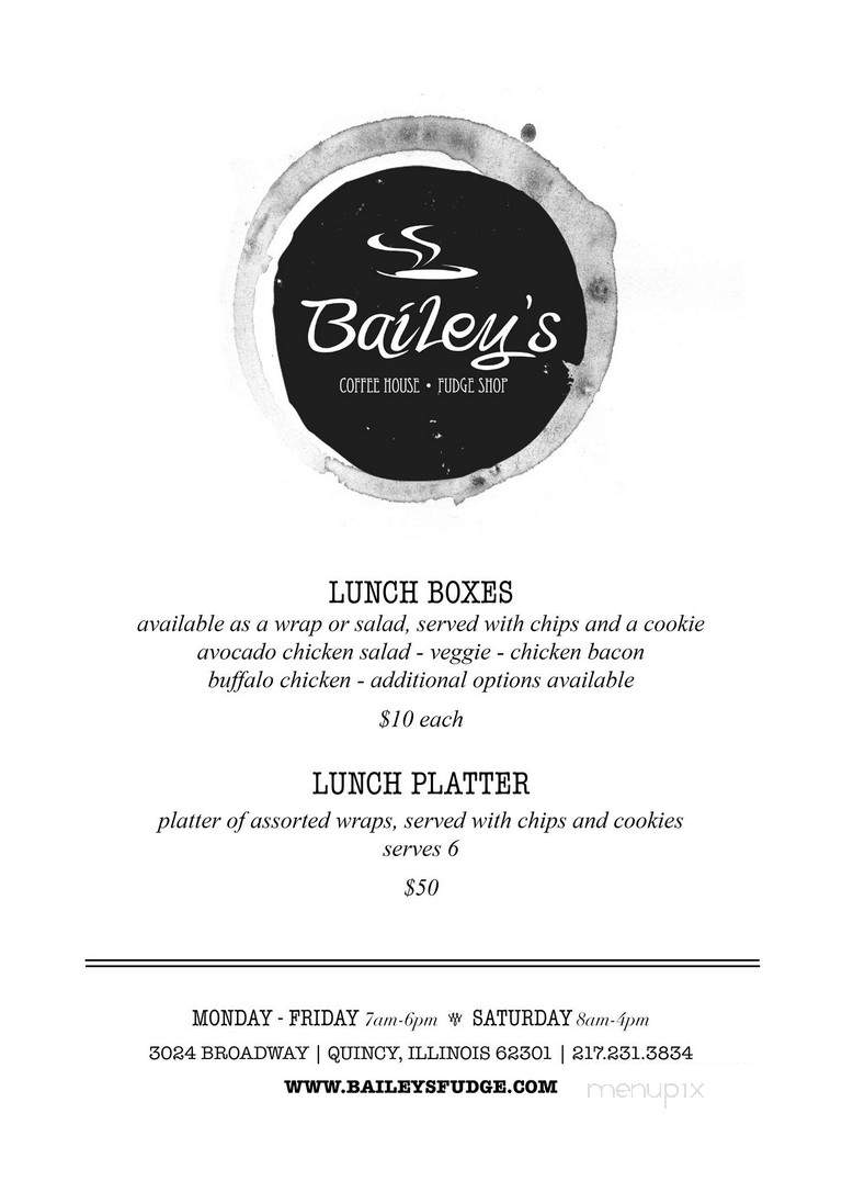 Bailey's - Quincy, IL menu_pic