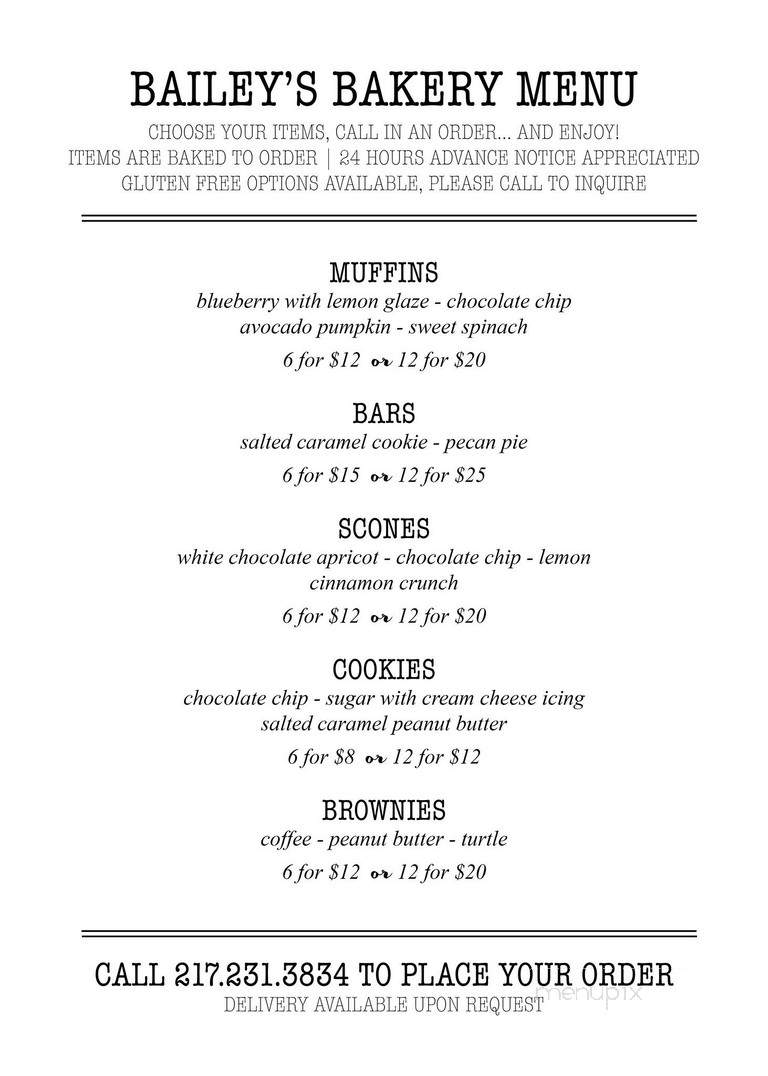 Bailey's - Quincy, IL menu_pic