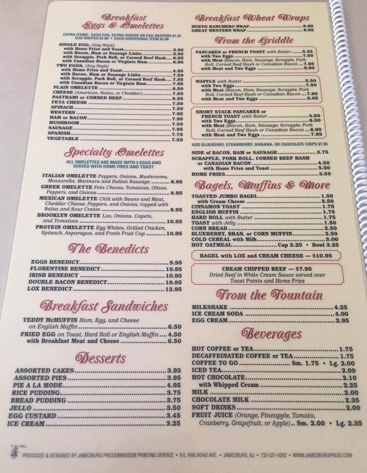 Teddy's Luncheonette - Philadelphia, PA menu_pic