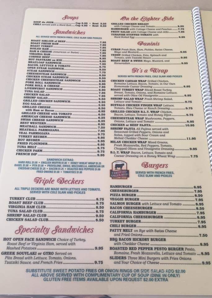 Teddy's Luncheonette - Philadelphia, PA menu_pic