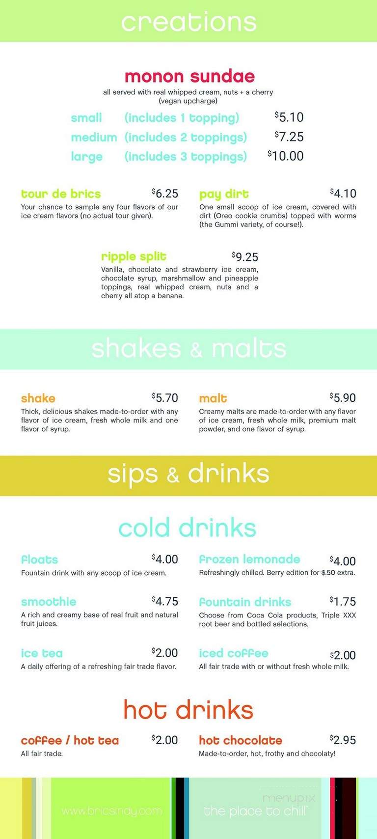Brics - Indianapolis, IN menu_pic
