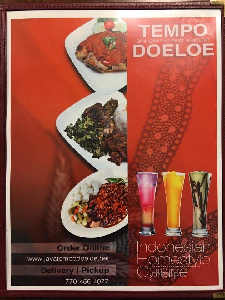 Tempo Doeloe - Doraville, GA menu_pic
