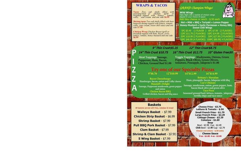 Whit's End 51 - Macon, IL menu_pic