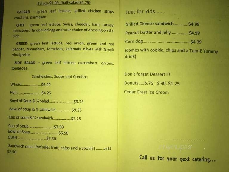 Lehmann's Bakery - Racine, WI menu_pic