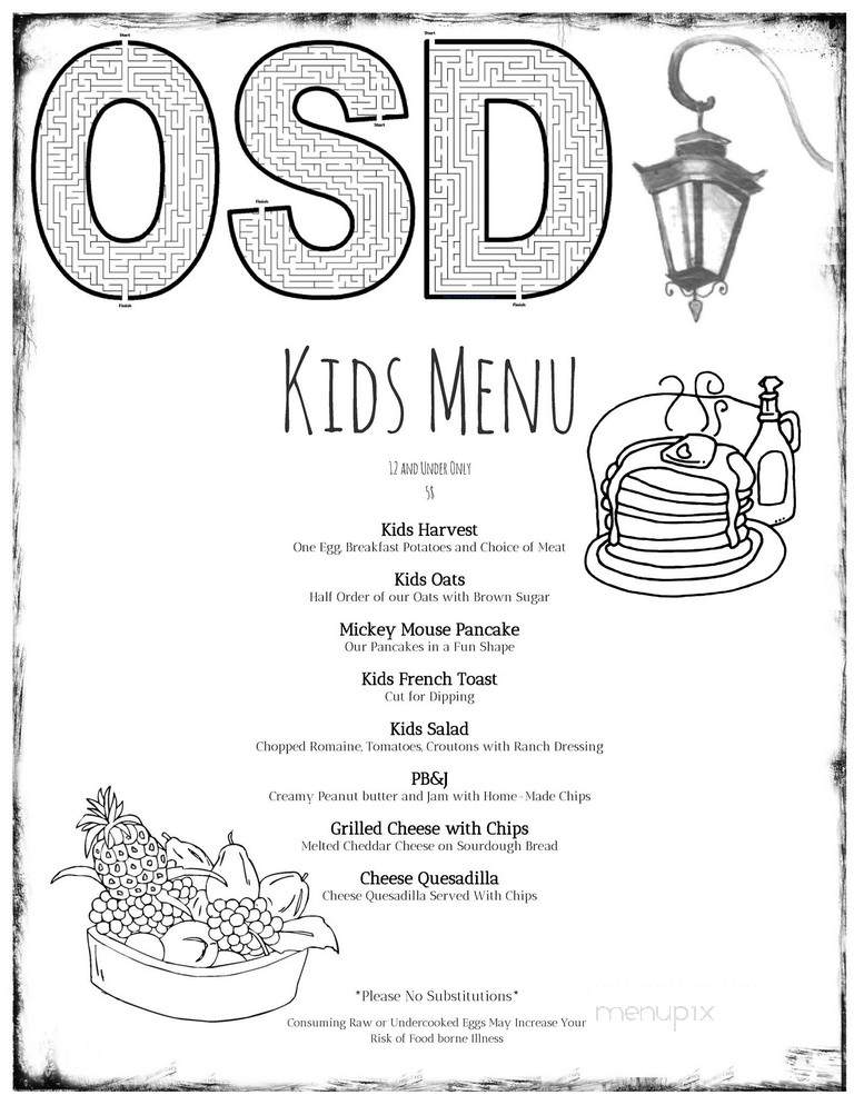 One Street Down Cafe - Redmond, OR menu_pic