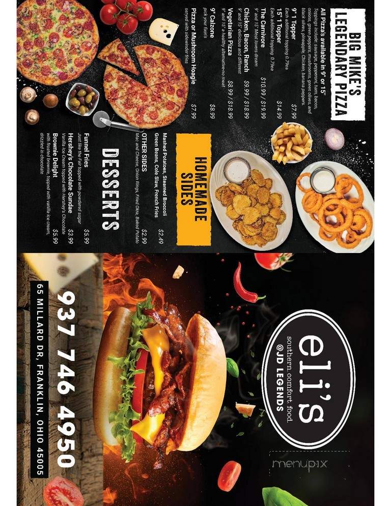 Jd Legends Restaurant - Franklin, OH menu_pic