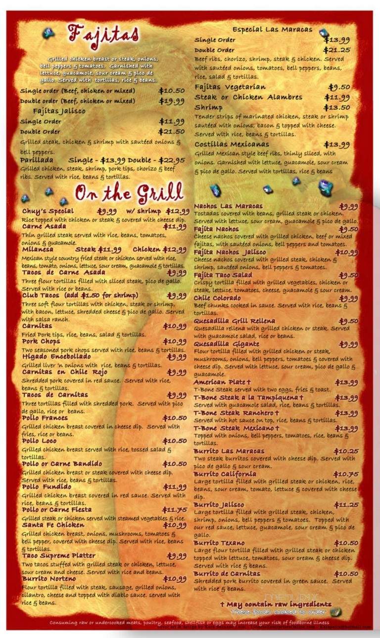Las Maracas - Madison, TN menu_pic