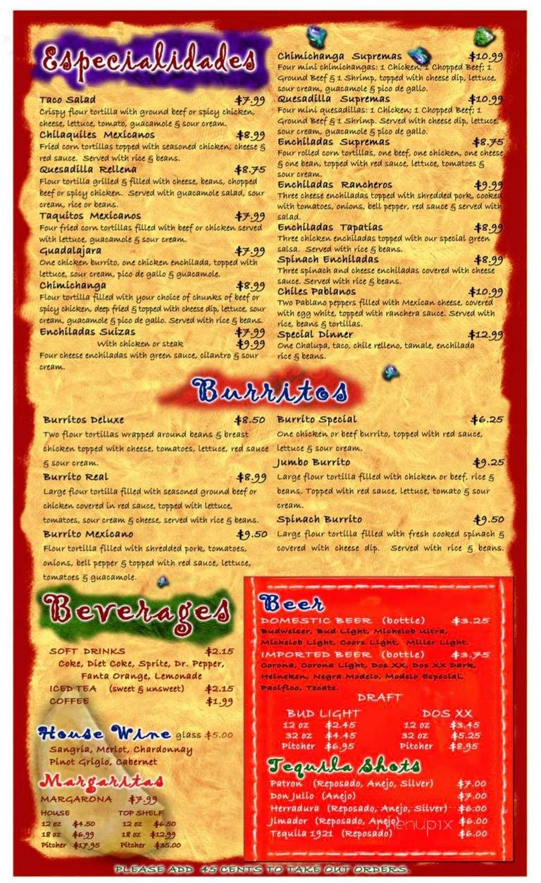 Las Maracas - Madison, TN menu_pic