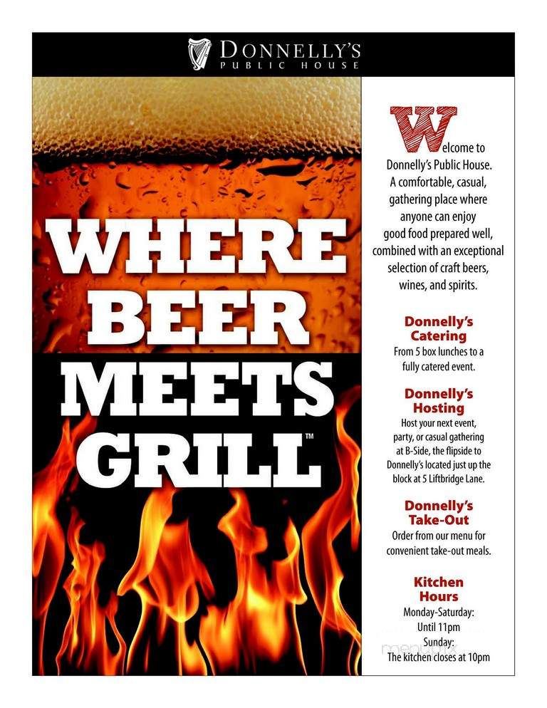 Donnelly's Public House - Fairport, NY menu_pic