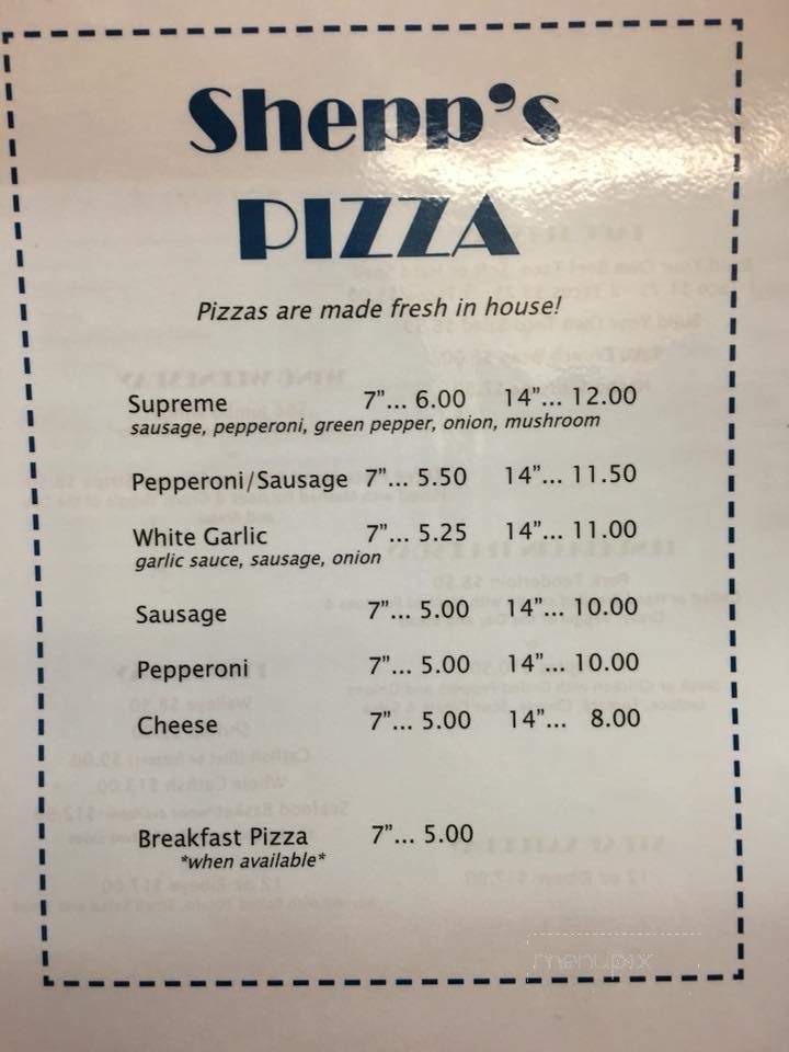 Shepps Bar & Grill - New Berlin, IL menu_pic