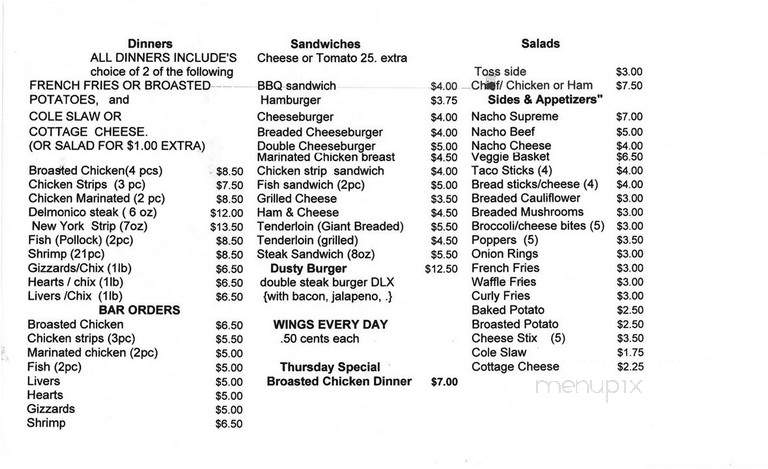 Post - Pierceton, IN menu_pic