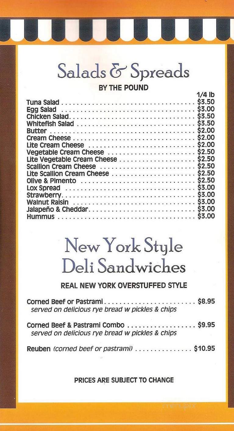 Bagel Chateau of Madison - Madison, NJ menu_pic