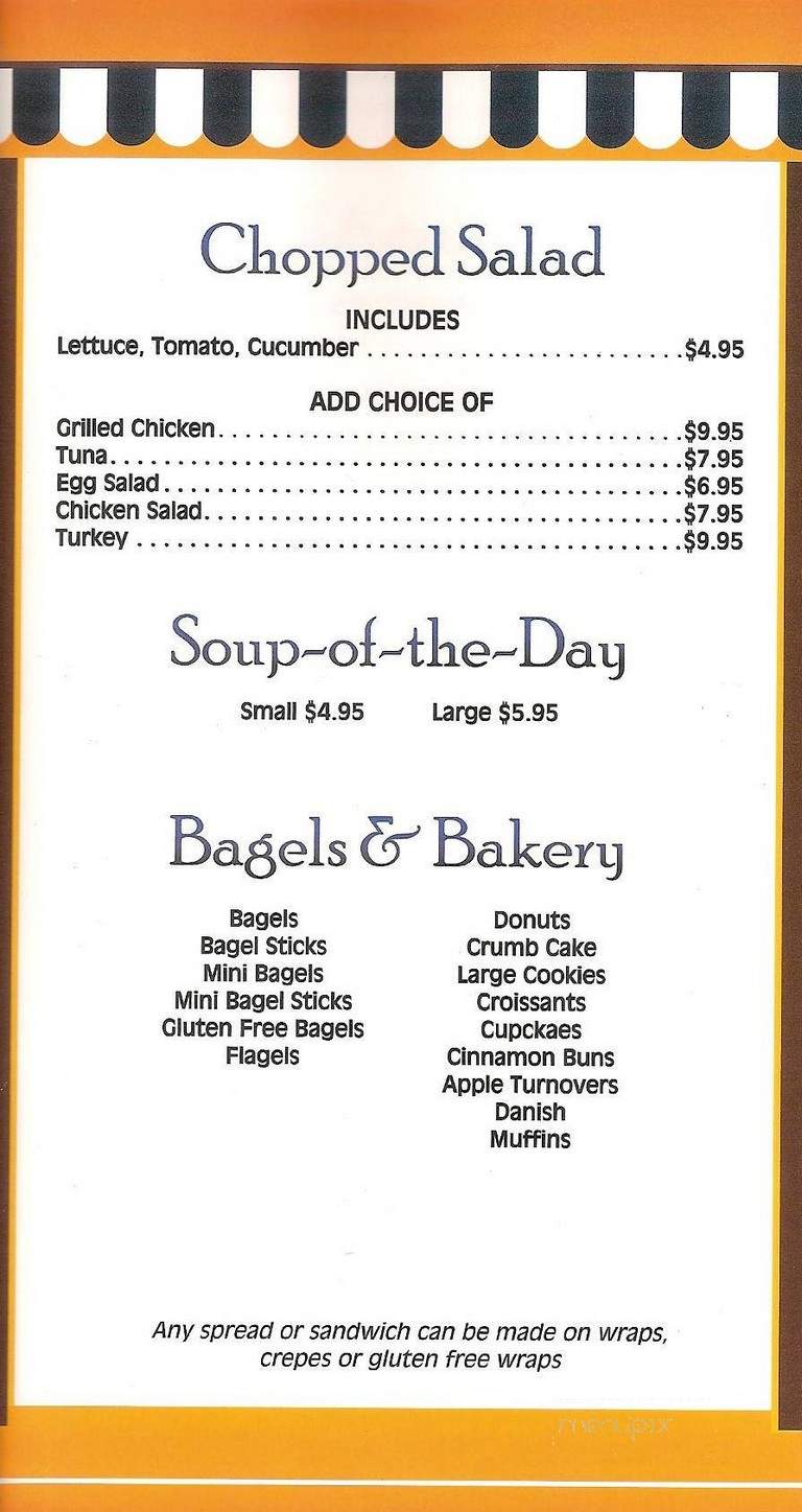 Bagel Chateau of Madison - Madison, NJ menu_pic
