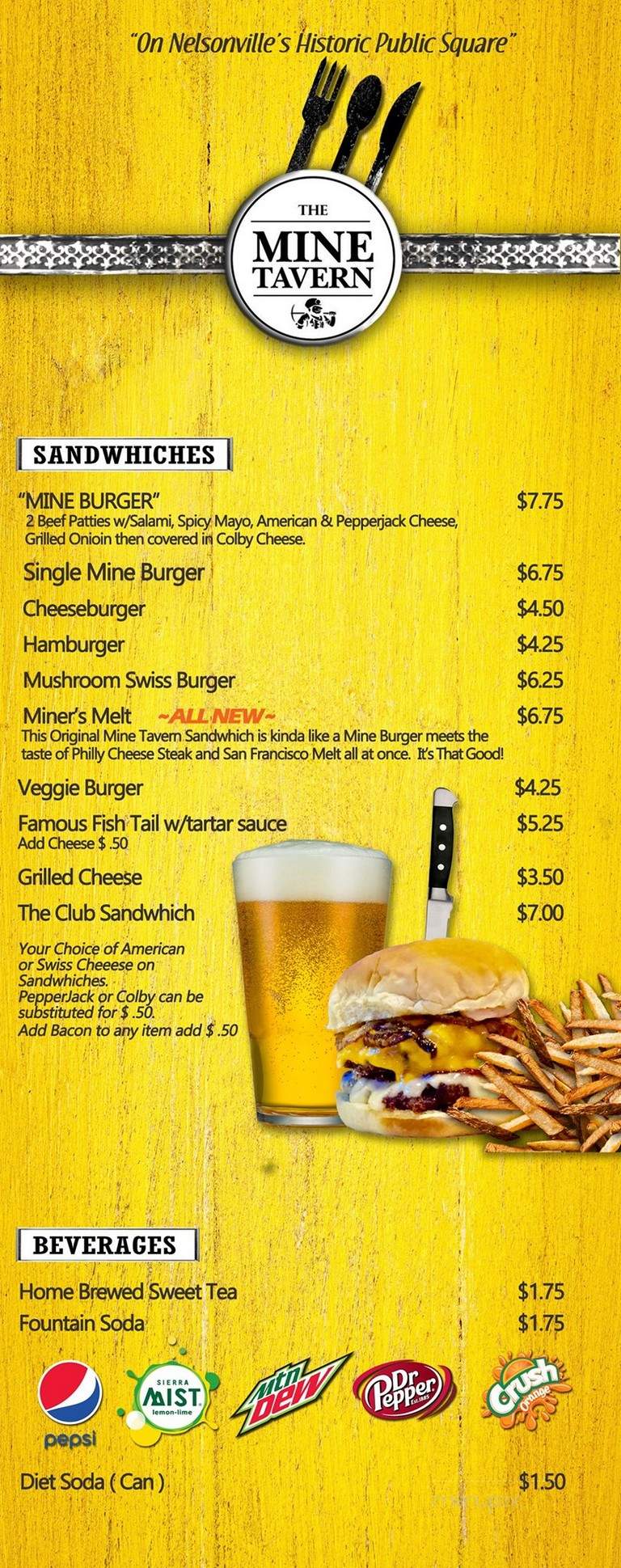 Mine Tavern Office - Nelsonville, OH menu_pic