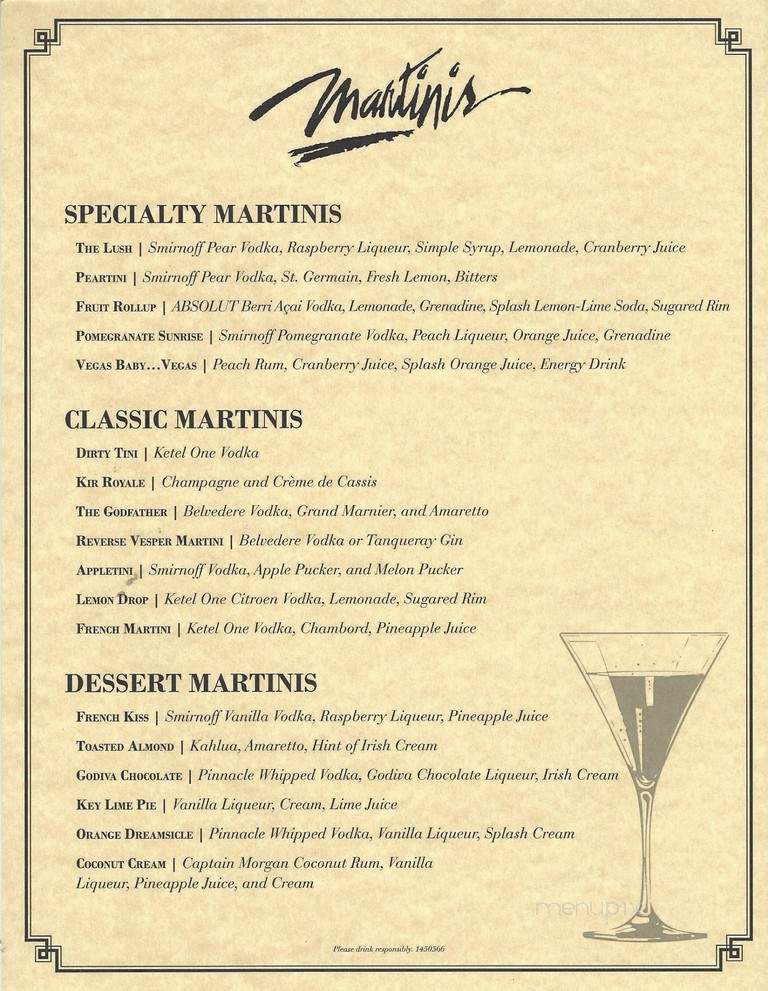 Martinis - Iowa City, IA menu_pic