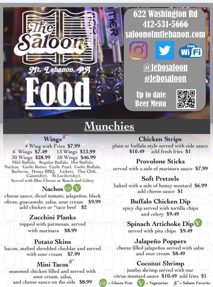 Saloon of Mt. Lebanon - Pittsburgh, PA menu_pic