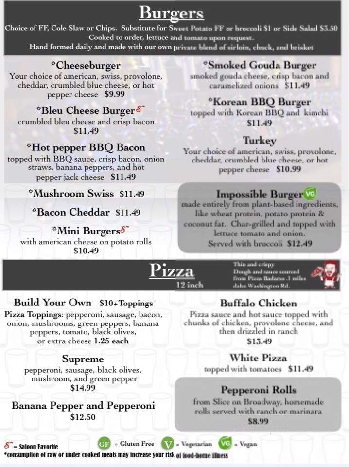 Saloon of Mt. Lebanon - Pittsburgh, PA menu_pic