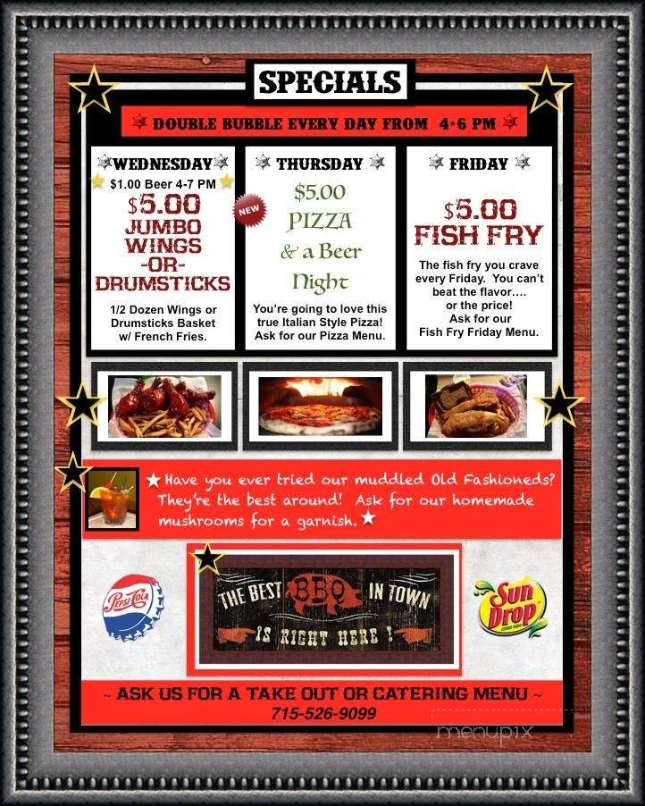 Bubba's - Marion, WI menu_pic