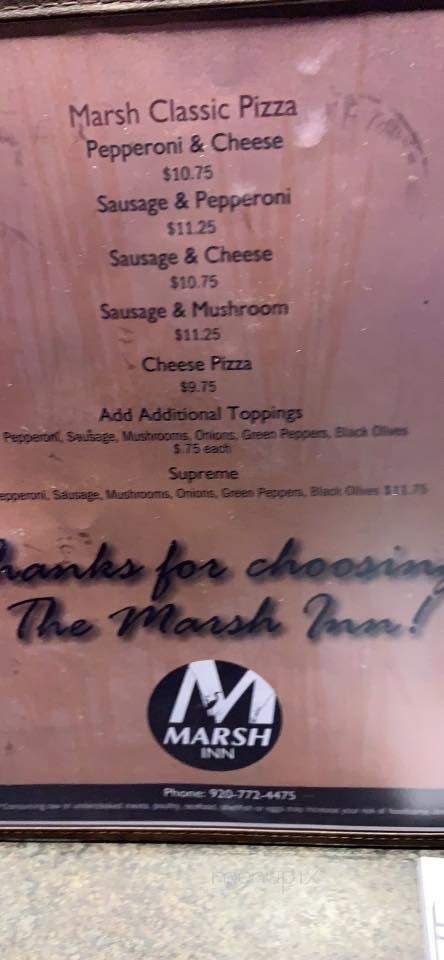 Marsh Inn - Reedsville, WI menu_pic