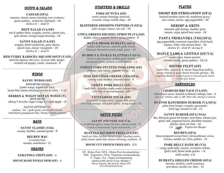 Savoy Capital - New York, NY menu_pic
