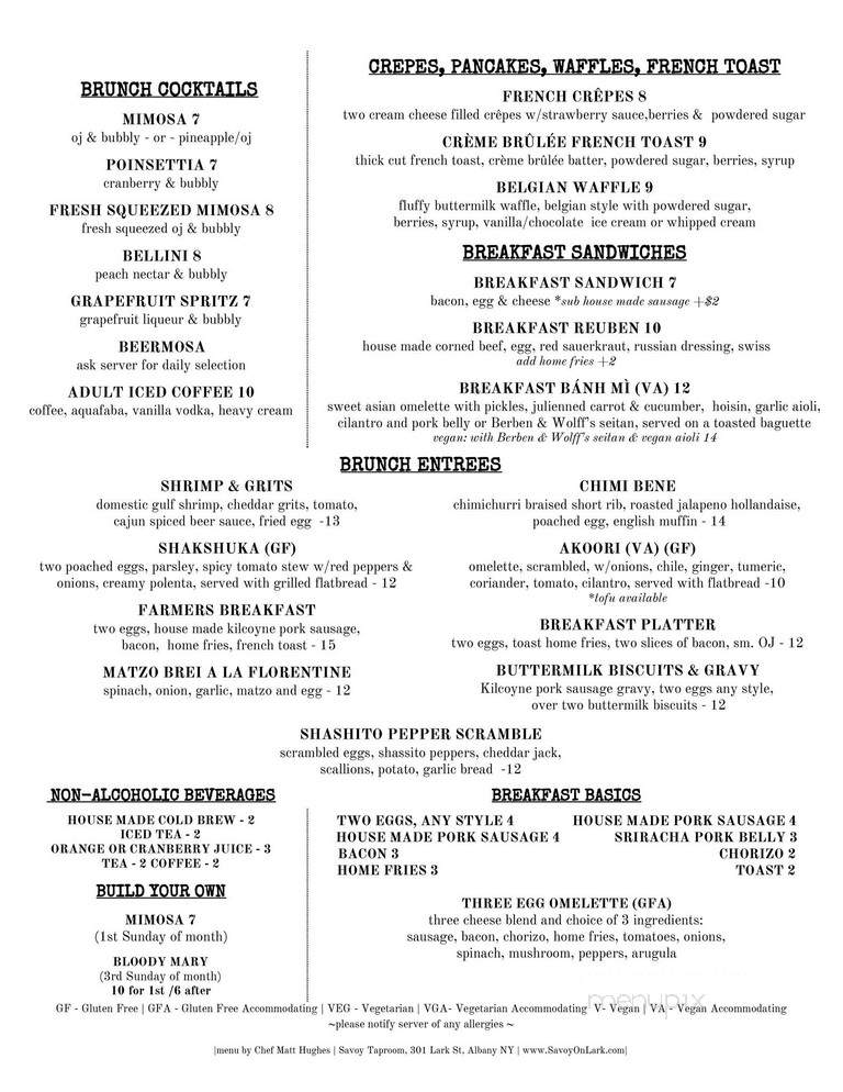 Savoy Capital - New York, NY menu_pic