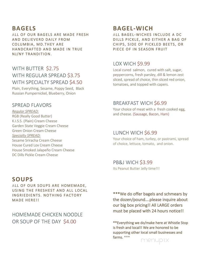 Bagel Cafe - Sykesville, MD menu_pic