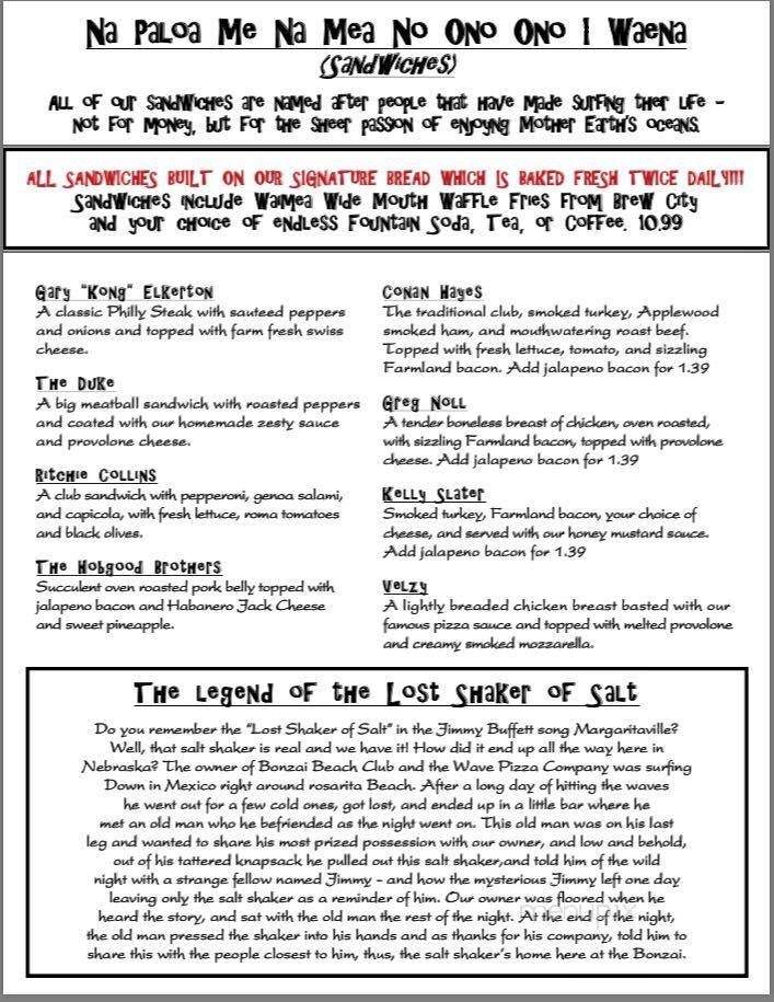 Wave Pizza Co - Grand Island, NE menu_pic