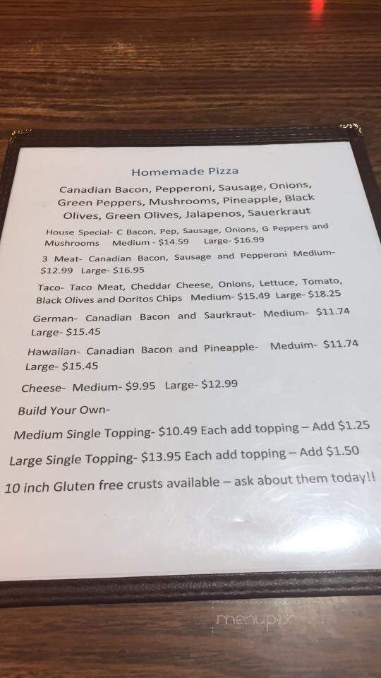 Jimmy's Lounge - Hazen, ND menu_pic