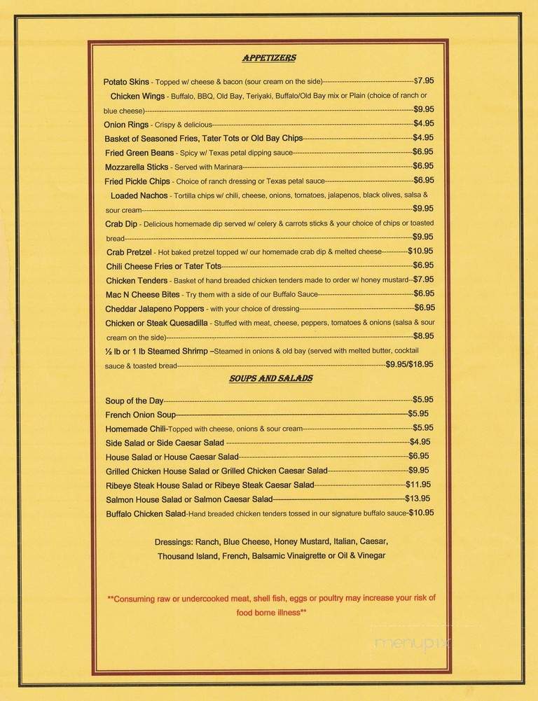 Oliver's Old Towne Tavern - Laurel, MD menu_pic