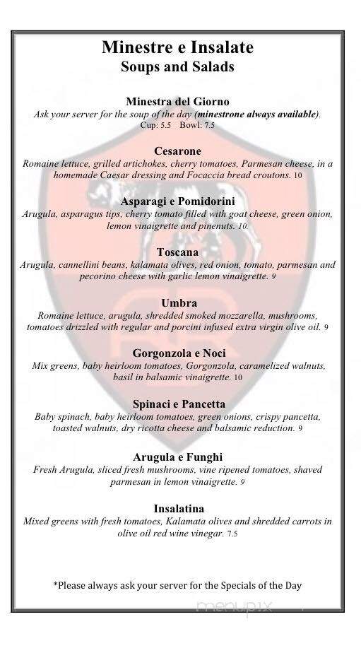 La Parolaccia Osteria Italiana - Claremont, CA menu_pic