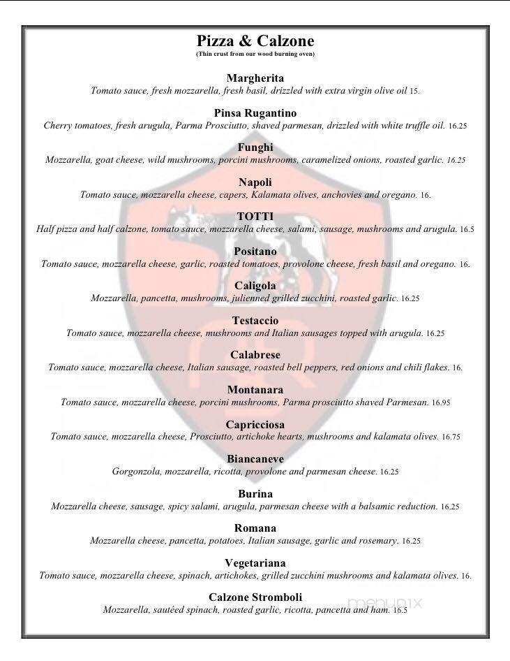 La Parolaccia Osteria Italiana - Claremont, CA menu_pic