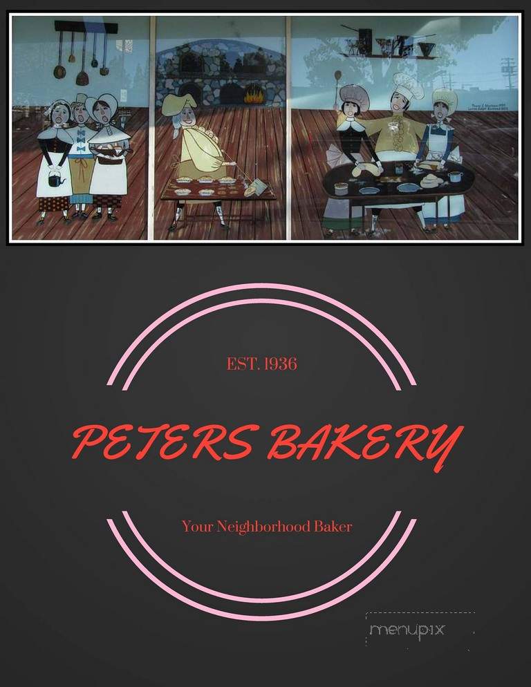 Peters' Bakery - San Jose, CA menu_pic