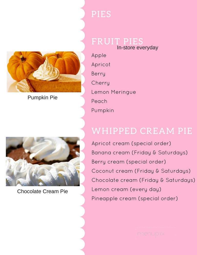 Peters' Bakery - San Jose, CA menu_pic