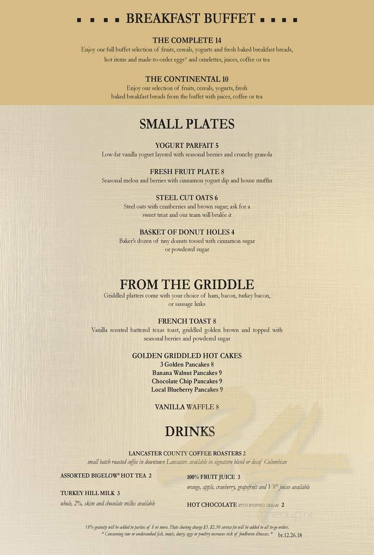 Cafe 24 Hundred - Lancaster, PA menu_pic
