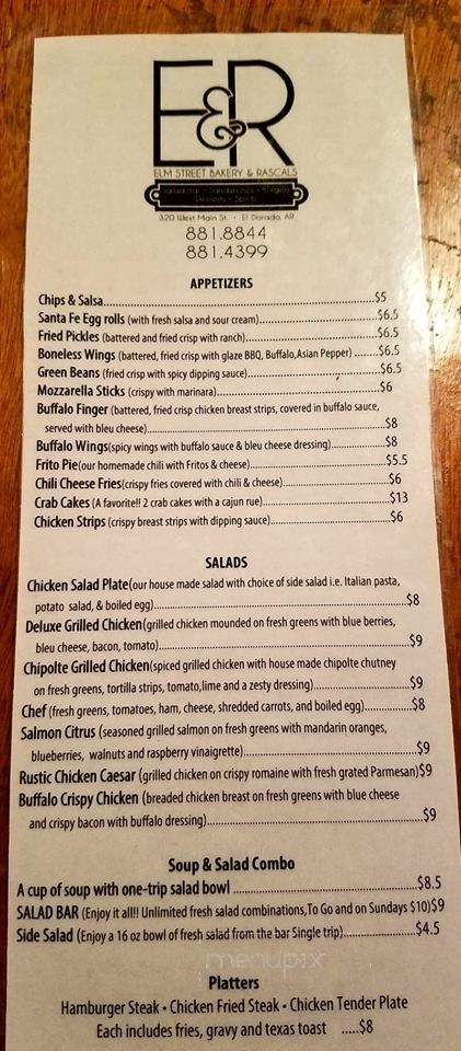 Rascals - El Dorado, AR menu_pic