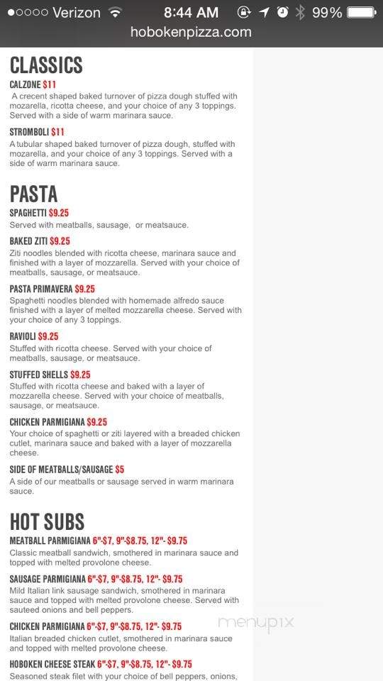 Hoboken Pizza & Beer - San Diego, CA menu_pic