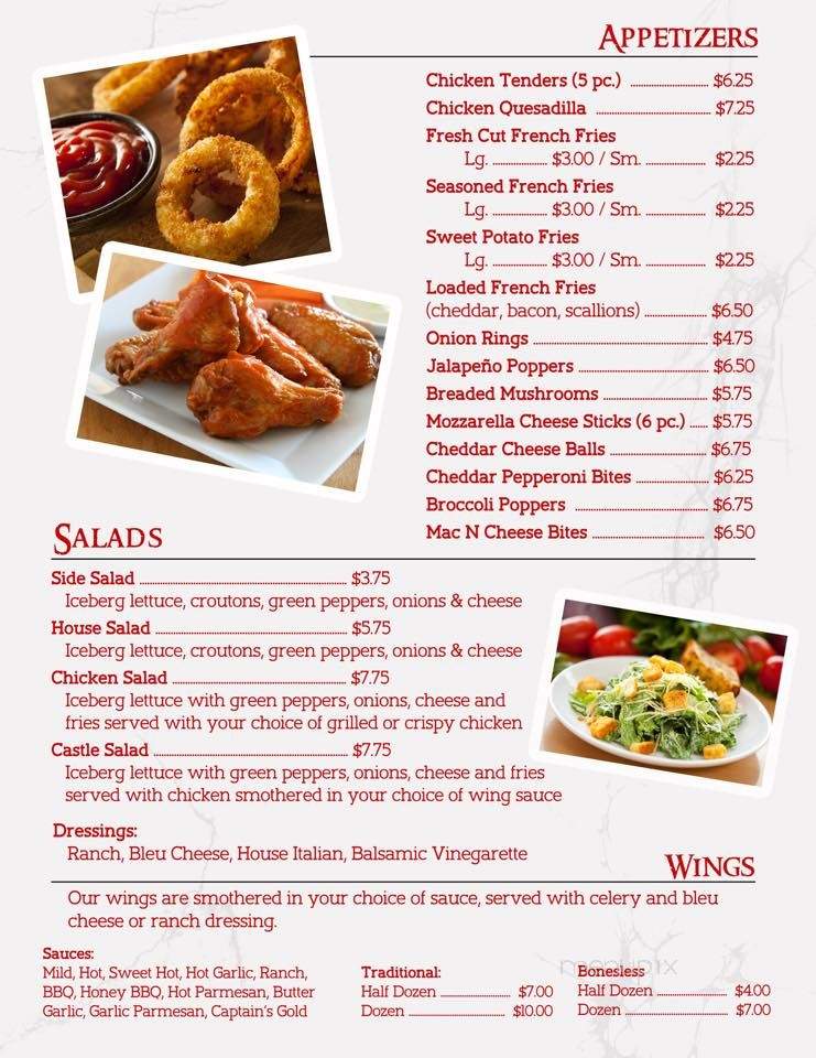 Castle Pub - Ebensburg, PA menu_pic