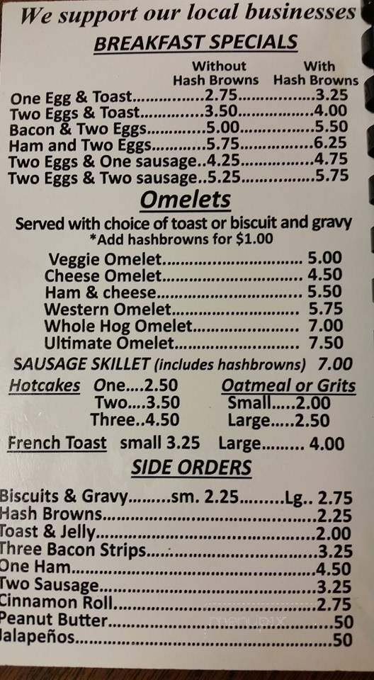 Cowboy Cafe Merchantile - Sulphur Springs, AR menu_pic